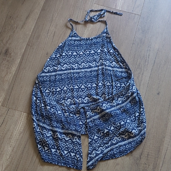 Blue Patterned Halter Top - Picture 2 of 2